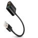 AXAGON ADA-12, USB 2.0 - externí zvuková karta, 48kHz/16-bit stereo, kovová, kabel USB-A 15 cm